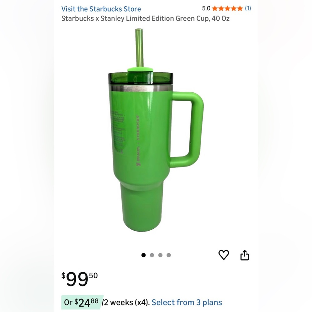 🎁 New in Box - Iridescent Green Stanley x Starbucks 40oz Cup